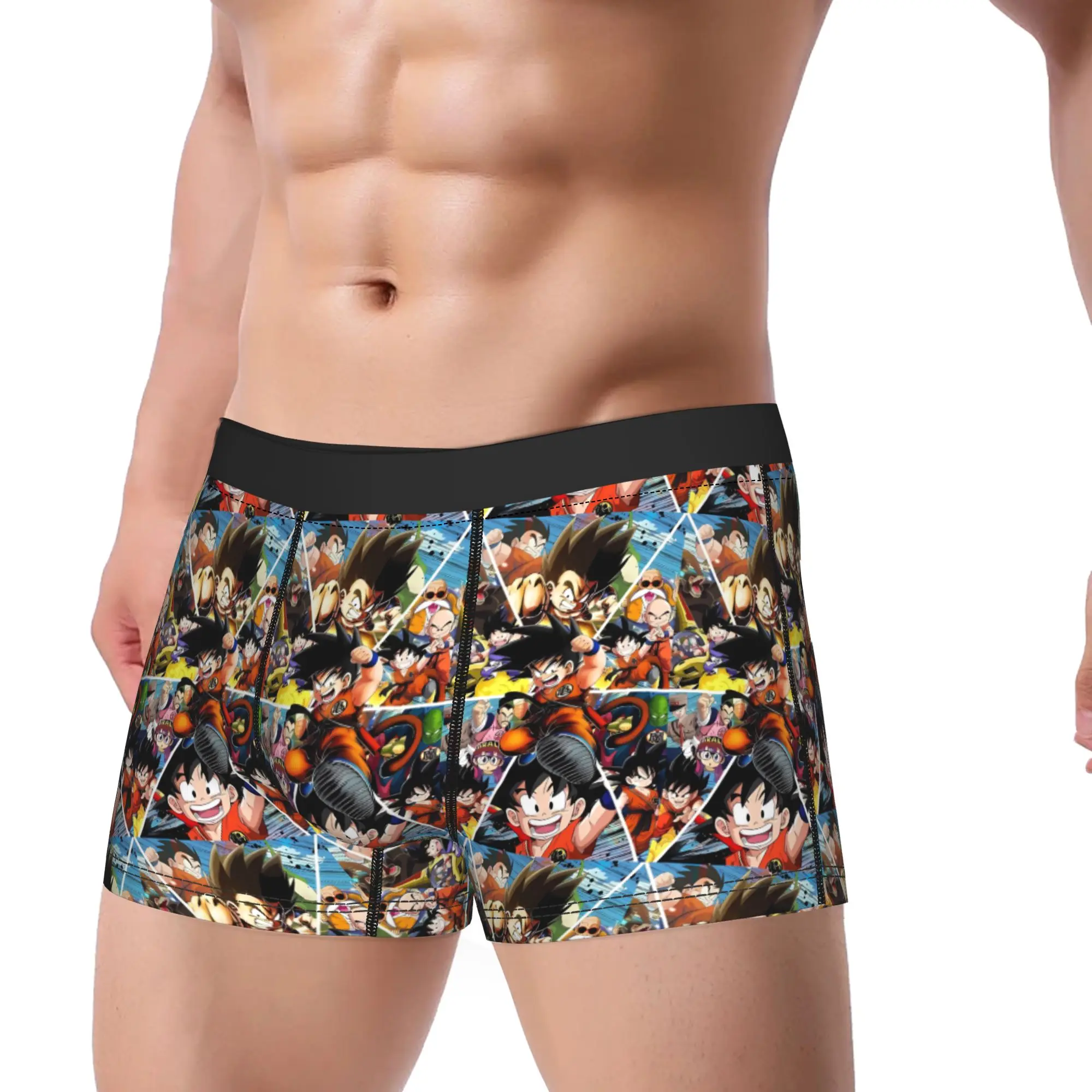 Goku With Child D-Dragon B-Ball Trunk  3D Pouch Underwear Trenky Design Shorts Briefs Comfortable Men Underpants Large Size