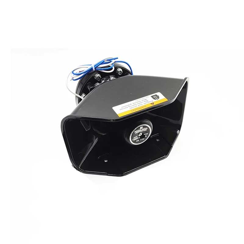 Car alarm black front horn, square mouth high decibel horn, 200W300W400W watt car mounted alarm speaker, 12V24V universal