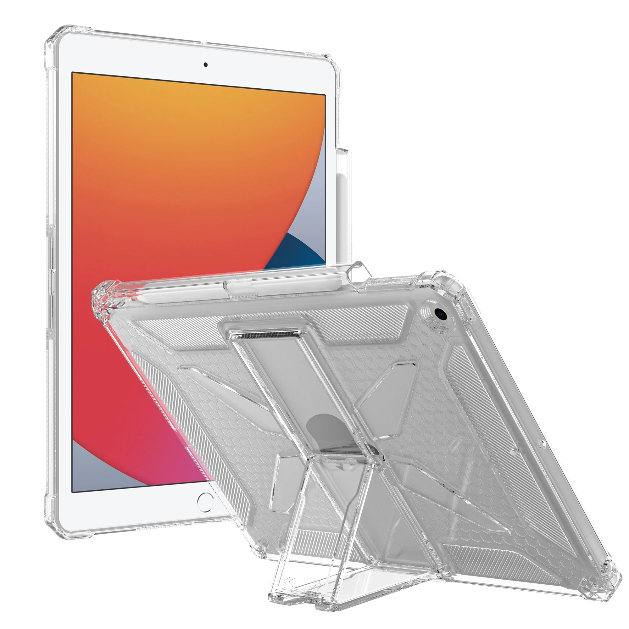 

For iPad Air M3 11 inches 2025 Case with Stand Transparent Protective Case WIth Pen Slot for iPad Pro AIR 13/11/10.9/10.5/10.2