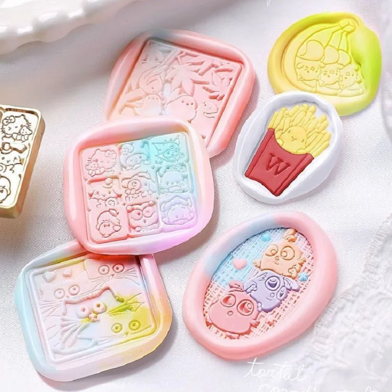 Wax Seal Stamp Kawaii Stamp Wax for Stamp Wax Lacquer for Seals Foodie Dessert Series Stamps for Wedding Crafts Supplies HCZ039