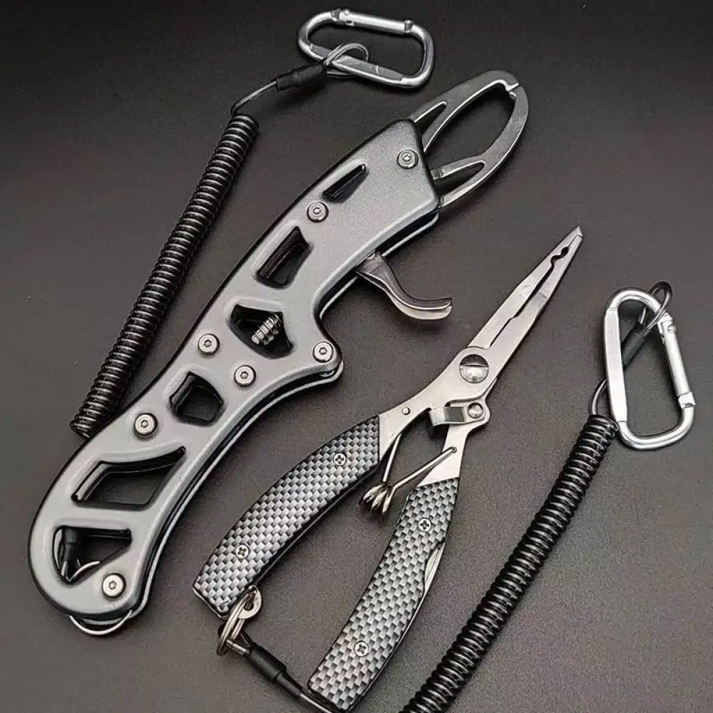 Mini Stainless Steel Fishing Lip Gripper Fish Control Tool Essential Grabber Pliers For Lure Fishing Gear Box