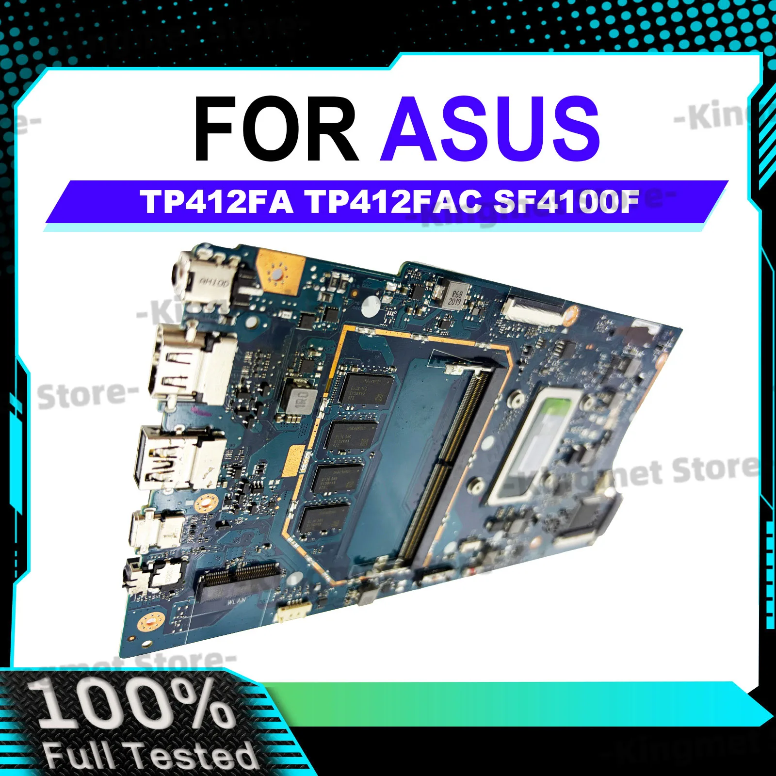 

TP412FA Laptop Motherboard For ASUS VivoBook Flip SF4100F TP412FA TP412FAC TP412F Mainboard With I3 I5 I7 CPU 100% tests OK stk