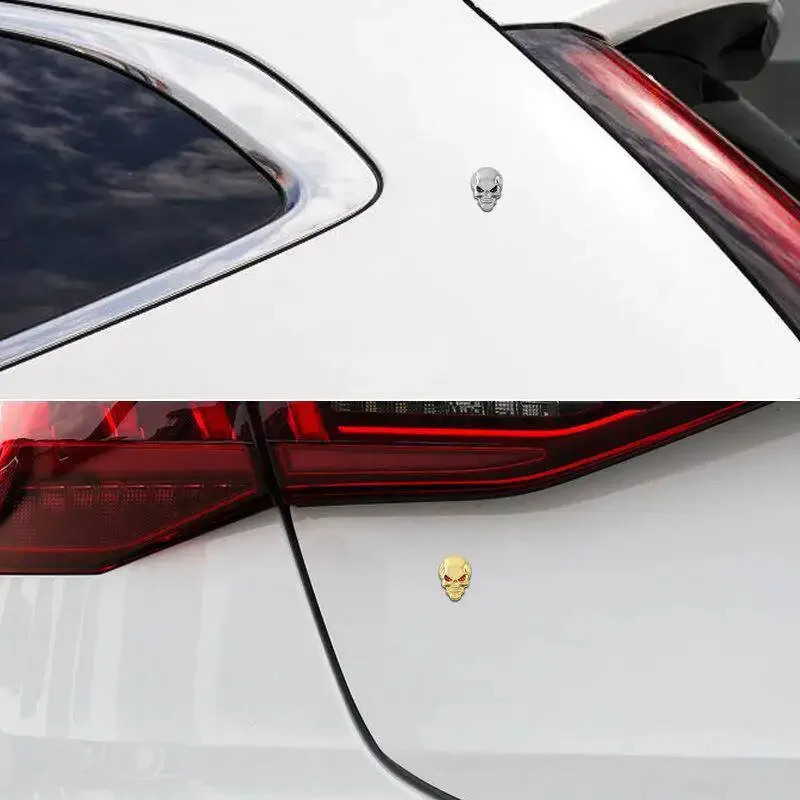 3D Metal Skull Car Sticker Personality Creative Decorative Truck Tag Badge Styling Decorative Sticker Accessories
