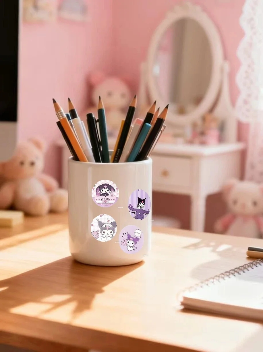 483 peças adesivos estilo Kuromi, padrões brilhantes de detalhes de caveira, ótimos para arte de notebook, copo DIY e detalhes de envelope, de longa duração