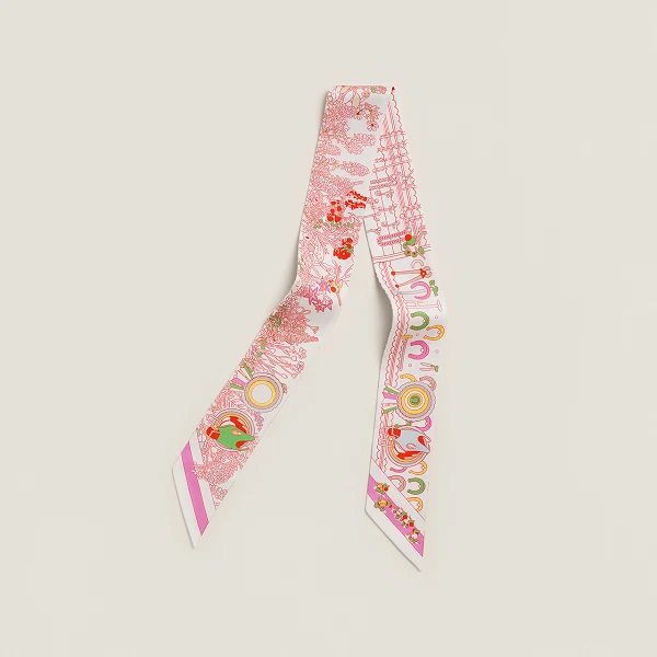 新作hk2025小馬柄ツイルシルクスカーフ00-桑絹ハンドルバッグタイリボンヘアバンドルベルトドリフティングバンド