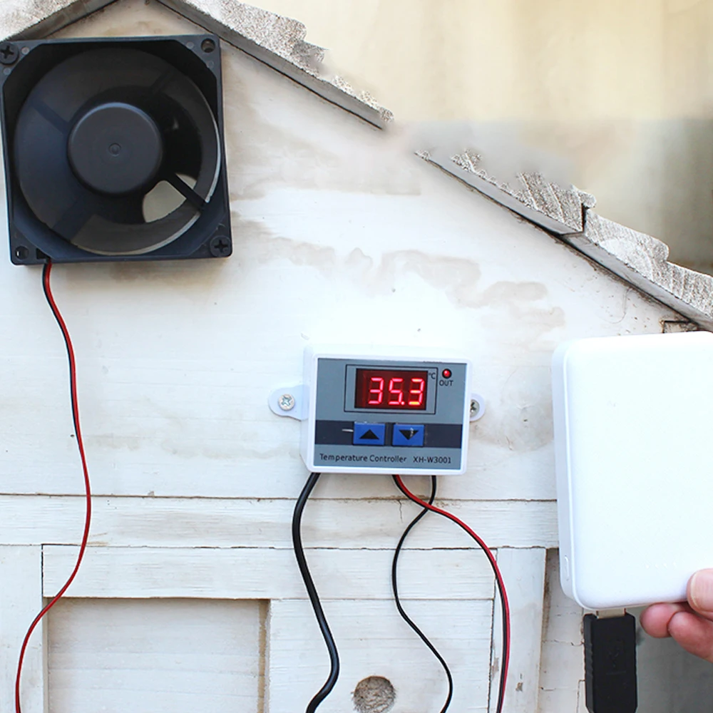 مجموعة كاملة 5 فولت من مشعاع خلية النحل الذي يتم التحكم فيه في درجة الحرارة، مع مروحة لقياس درجة حرارة مستعمرة النحل