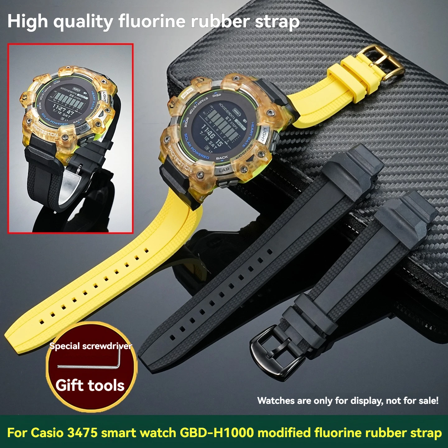 Smartwatch Casio Watches For Men - Gbd-h1000 pulseira de borracha fluorada para