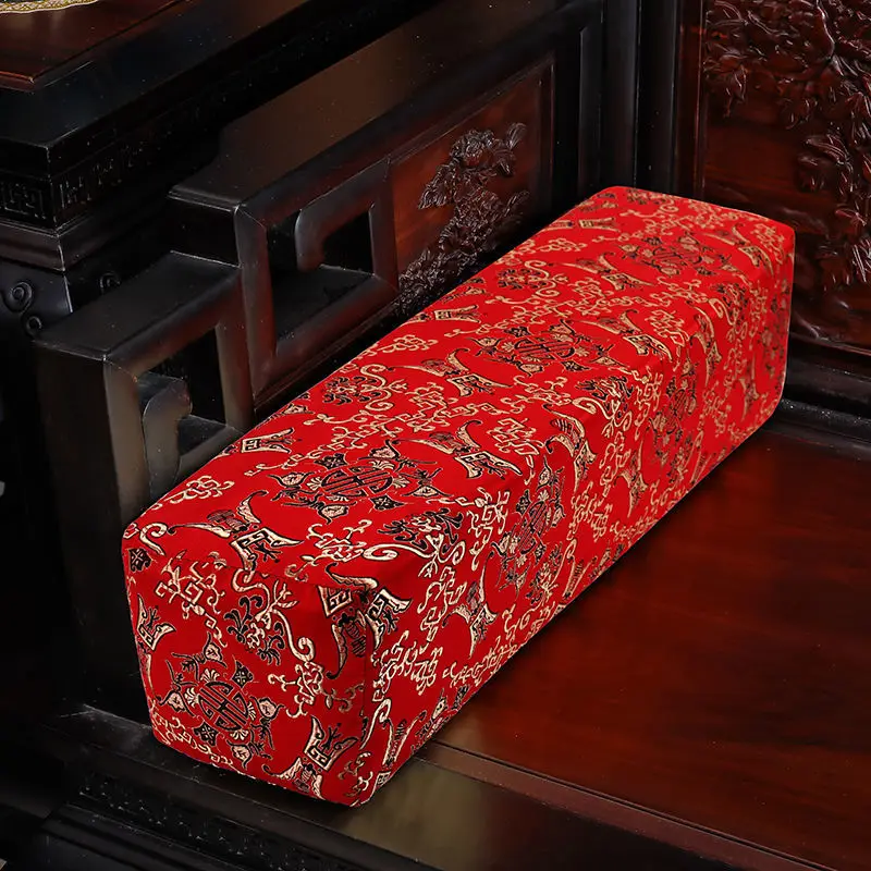 50/55/60cm Chinese ancient  pillow backrest armrest square cylindrical shape cushion for mahogany sofa