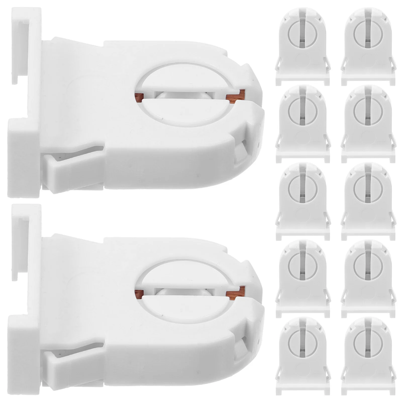 

20Pcs Light Tube Holder Lamp Mounting Bracket Sturdy Plastic Support for LED Fluorescent Tubes Display Fixtures Clip Base