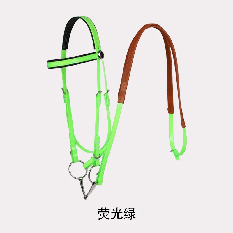 Equestrian Supplies Adjustable Patent TPU Leather Horse Bridle Horse Halters