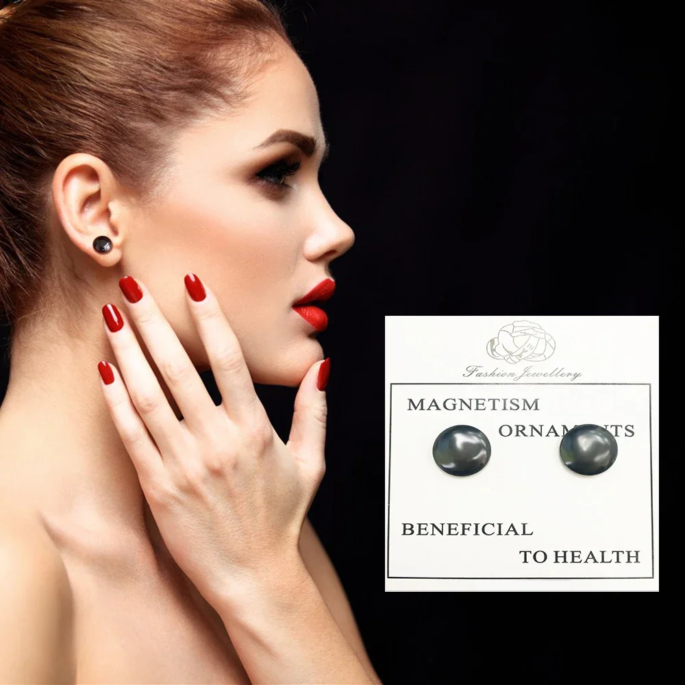 

1 Pair Magnetic Slimming Earrings Weight Lose Slimming Auricular Therapy Slim Ear Studs Patch Fat Burning Health Jewelry