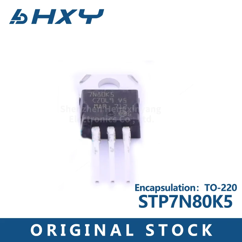 STP7N80K5 7N80K5 800V SnapTO-220 MOS FET en ligne, 10 pièces
