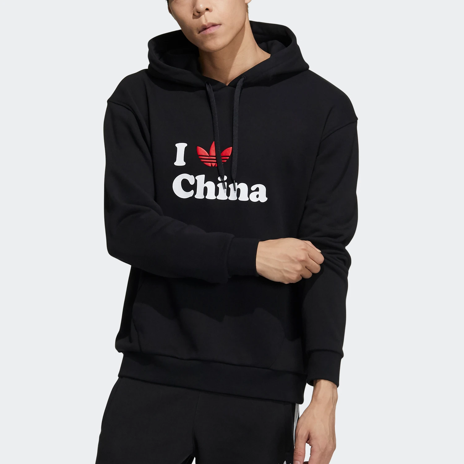 

Мужская толстовка с капюшоном и длинными рукавами Adidas Originals H07329 с принтом логотипа Trefoil