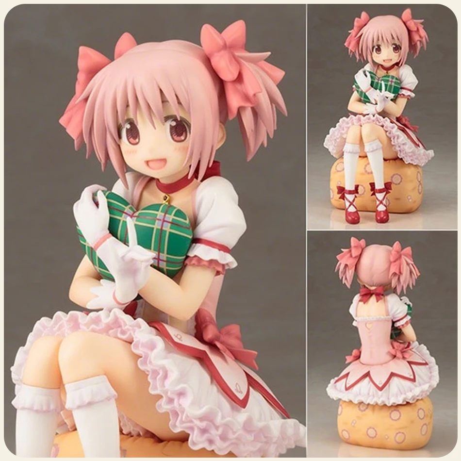 14CM Puella Magi Madoka Magica Anime Figur Kaname Madoka Magic Girl PVC Anime Action-figuren Peripherie Statue Cartoon modell