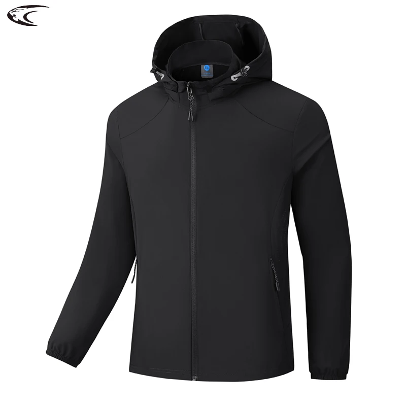 LNGXO-cortavientos para hombre, chaqueta impermeable para senderismo, escalada, pesca, protección solar al aire libre, abrigo elástico, sombrero