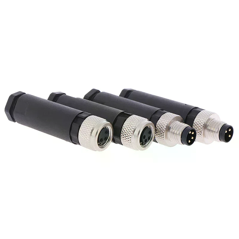 /TPz/M8 Sensor Connector 3/4 Pin Male/Female Straight Angle Plug 1Pc