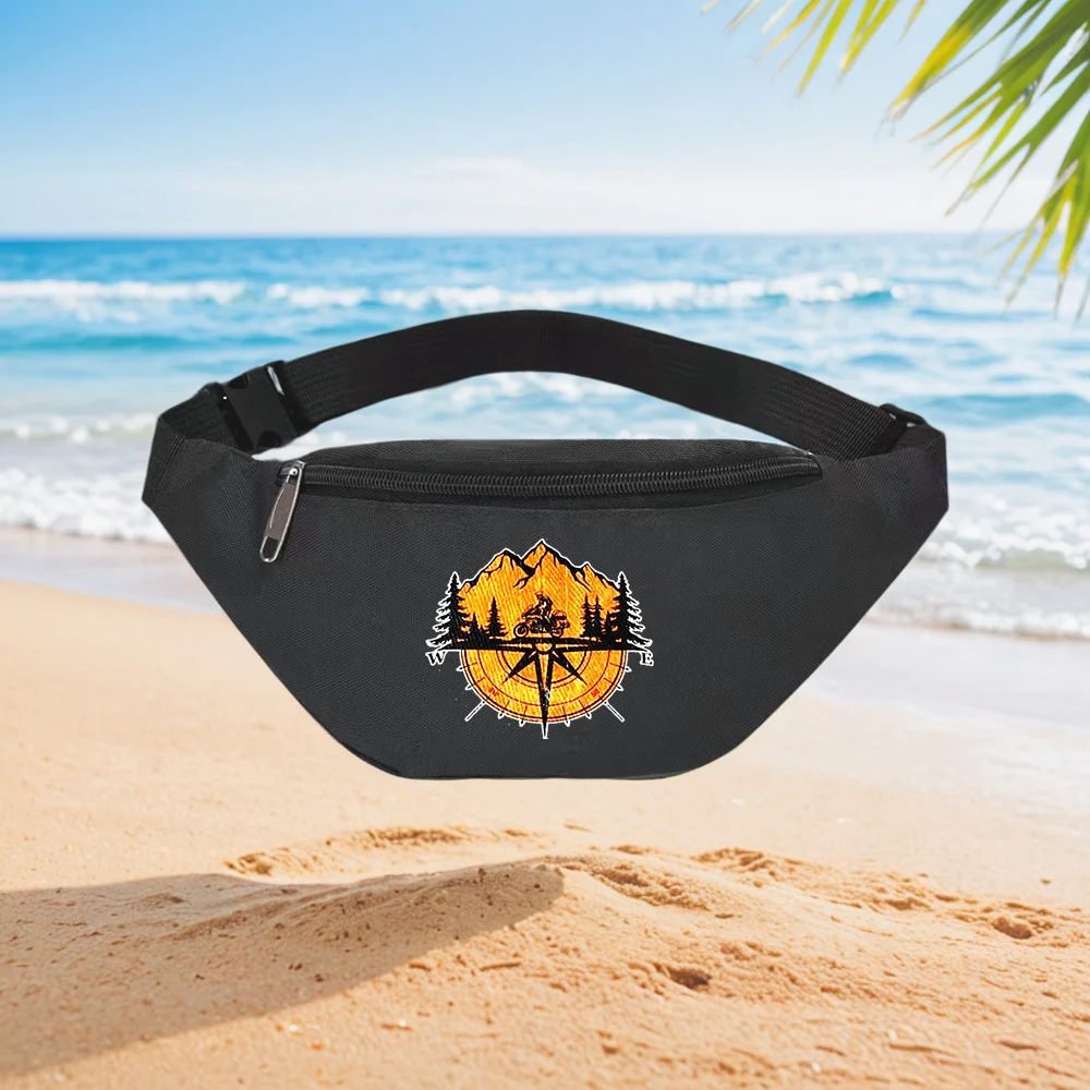 

Adventure Motorcycle Compass Mountain Rider Waist Backpack Crossbody Chest Bag Street Casual Sporty Fashionable Simple Unique Pr
