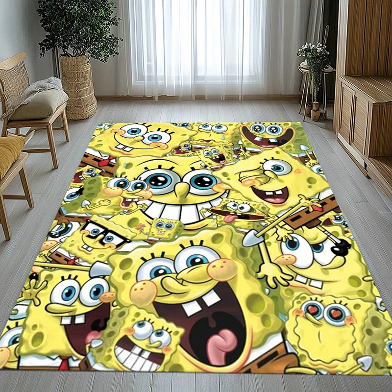 Funny S-SpongeBob Patrick Star Cartoon Living Room Non-Slip Area Rug Soft Carpet for Bedroom Playroom Sofa,Home Decor Doormat
