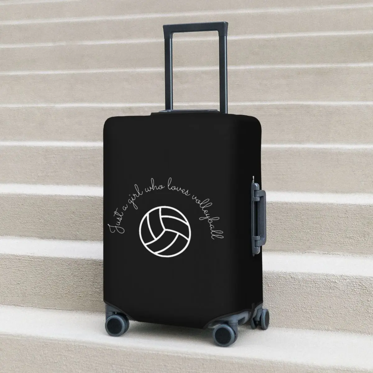 

Just A Girl Who Loves Volleyball Suitcase Cover Protection Elastic Travel Luggage Protector Covers for 18-32 Inch