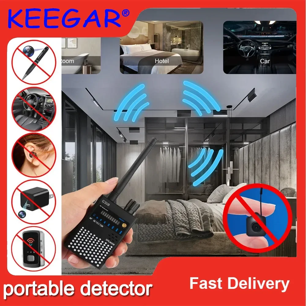 Anti Spy Camera Detector Exquisitely Designed RF Signal GSM Audio Bug Finder GPS Track Scanner Spy Equipment Professional Device