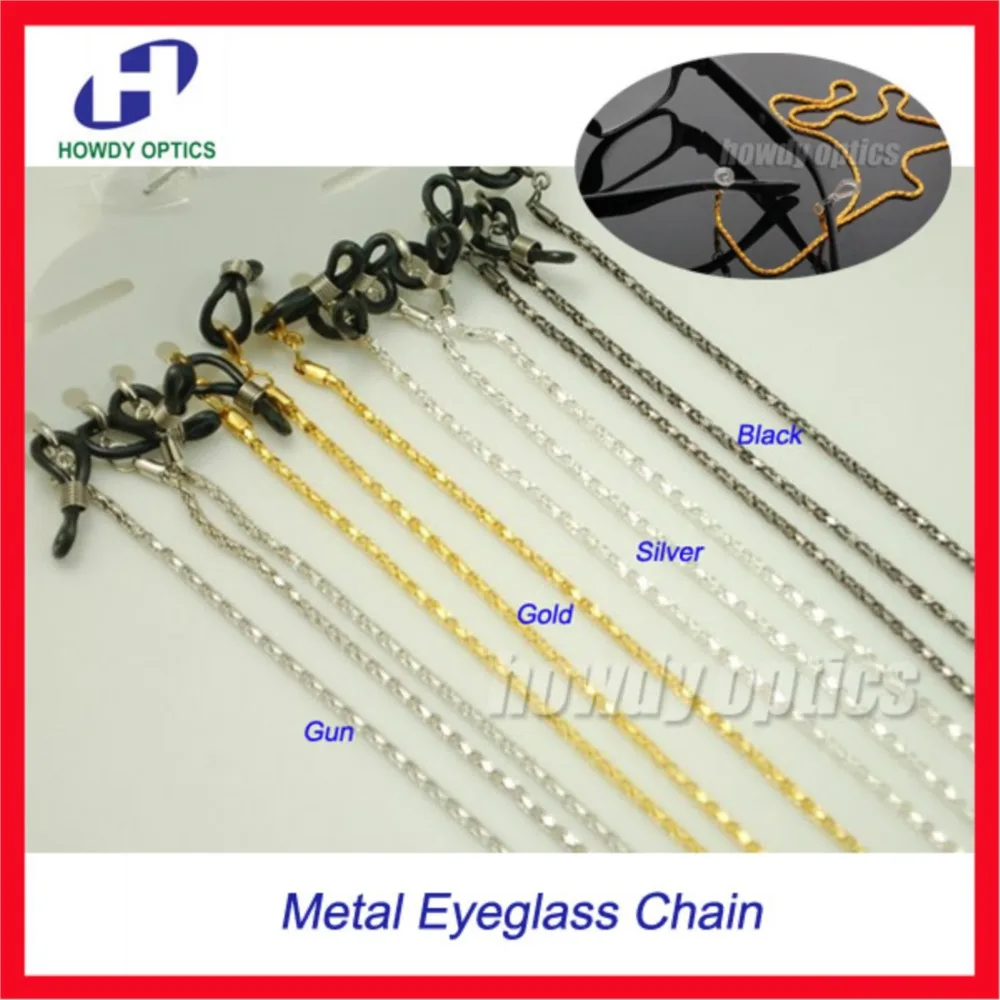 DH018 12pcs Retail  Nice metal eyeglasses chain eyewear glasses sunglasses cord holder 4 different colors