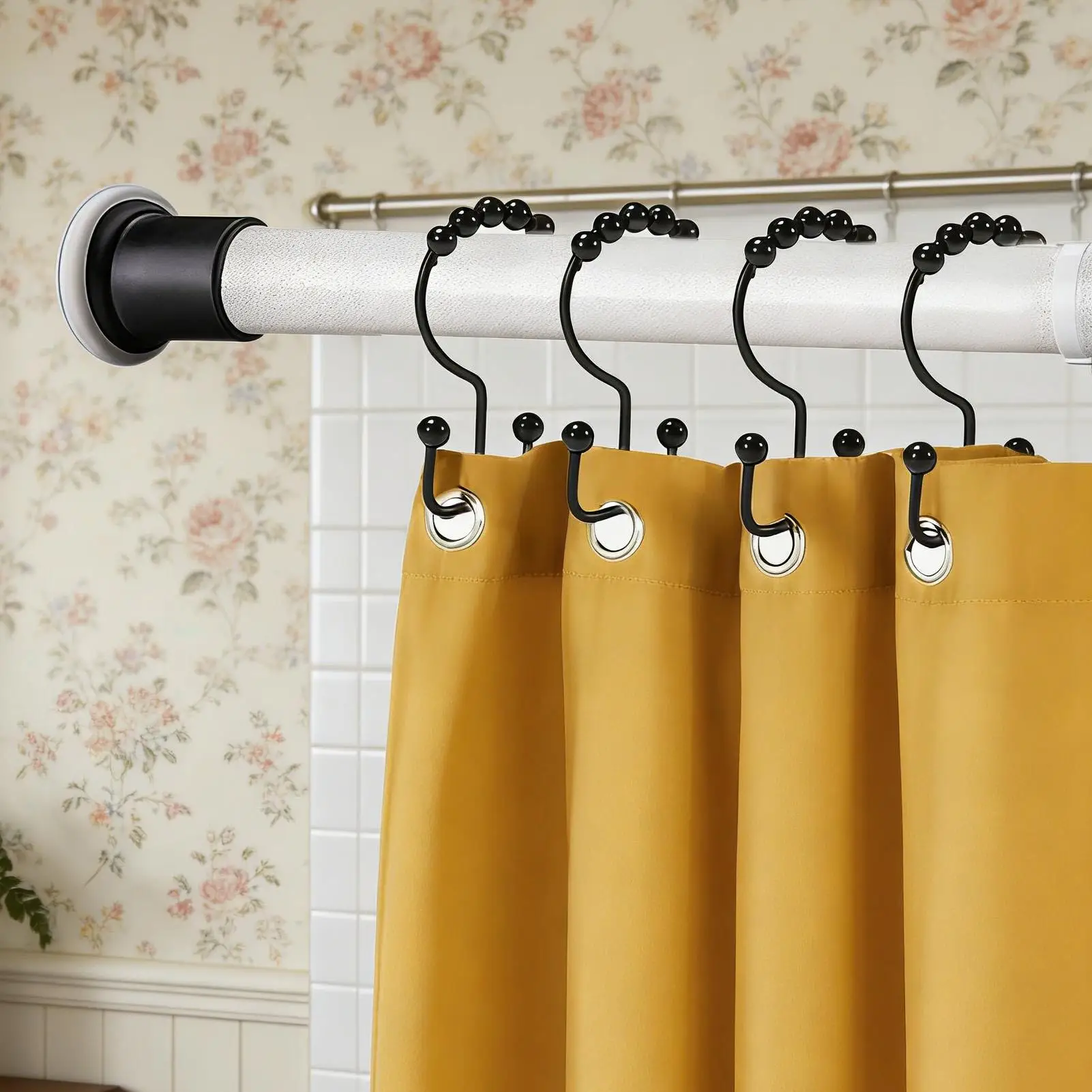 

Крючки для душевых шторок, 12 штук, двойные скользящие кольца-держатели для душевых штанг, для дома, окон, шкафов, ванных комнат, отелей, общежитий, спортзалов