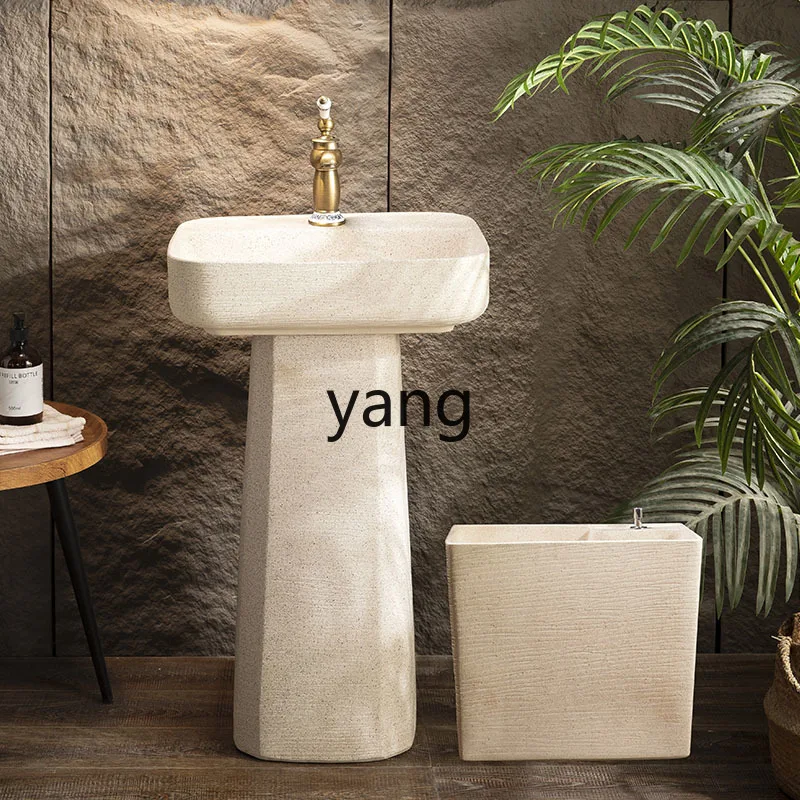 

LH retro wash basin column type outdoor courtyard wash basin integrated floor type wash basin