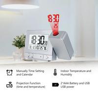 Desk USB Clock Table Watch Led Digital Snooze Temperature Wall Backlight Projector Time Alarm Clock Thermometer Projection