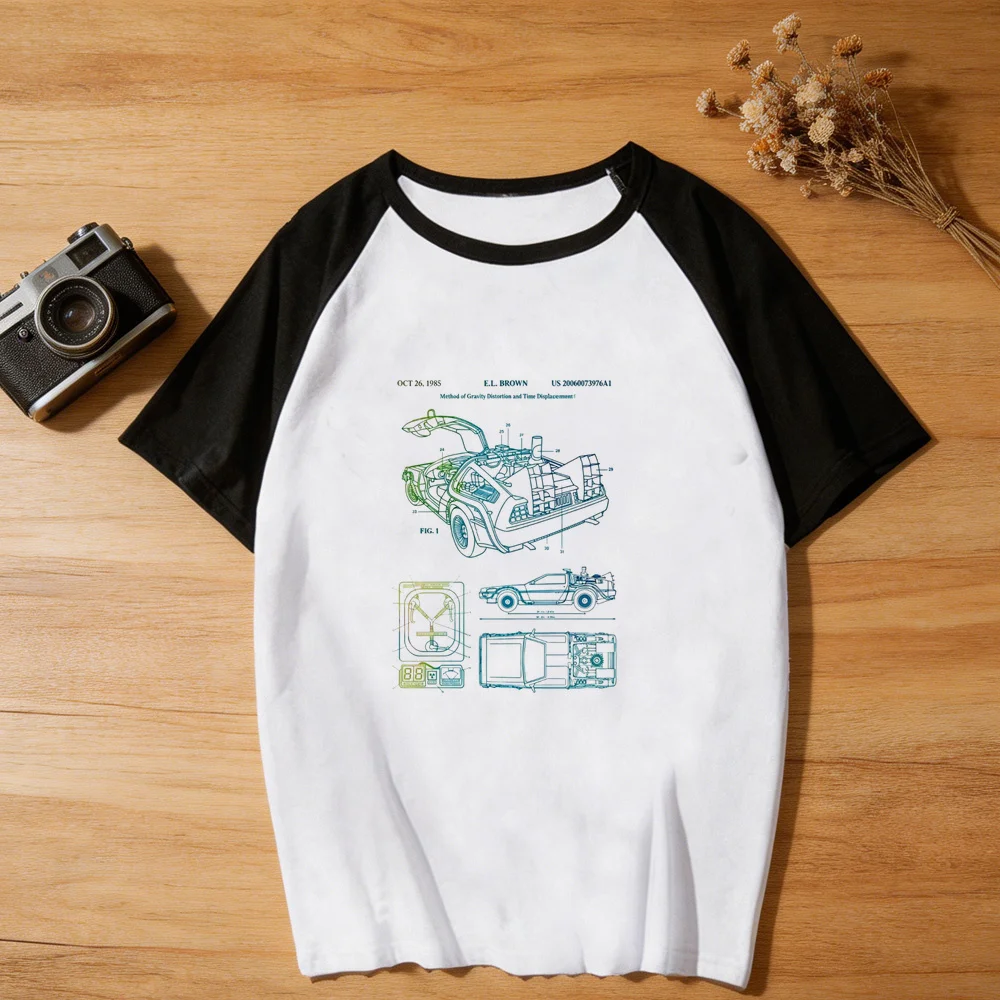 Back to the Future t-shirt women 80s gothic streetwear japan alternative  top tees anime gyaru streetwear
