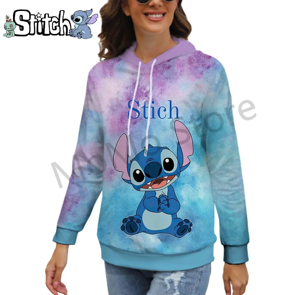 

Women's Hoodies Lovely Disney Stitch Autumn Sweatshirts Winter Versatile High Quality 3D Print 2024 Ladies Fashion Men's S-3XL