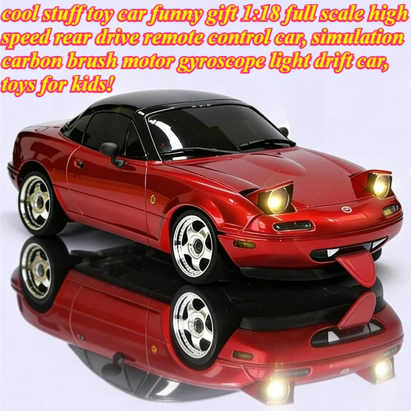 Cool Stuff Toy Car Funny Gift-1:18 Full Scale Rc Drift Car,Remote Control Car,Kawaii Gyroscope Flip Light Rc Cars,Toys for Kids