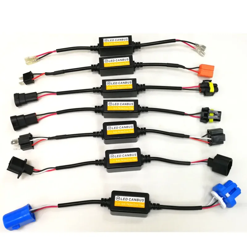 1 ~ 4 قطعة LED Canbus فك المصابيح الأمامية للسيارة مقاوم خالي من الأخطاء لسيارات الدفع الرباعي أضواء الضباب H4 H7 H1 H11 9006 9007 محول أداة مضادة وميض
