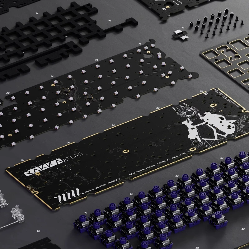 RAKKA 60 ATLAS Keyboard PCB Customized Magnetic Switch PCB for