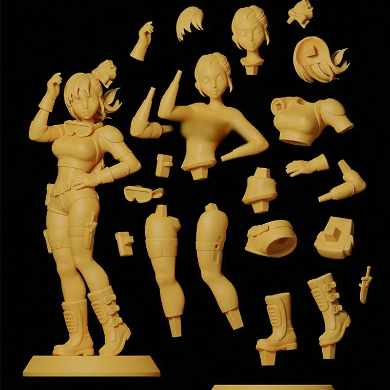 2 Styles Comic Character 5642 Bulma NSFW 3D Printing Unassembled Unpainted Custom Jigsaw Puzzle GK Figure Model Kit T_0119