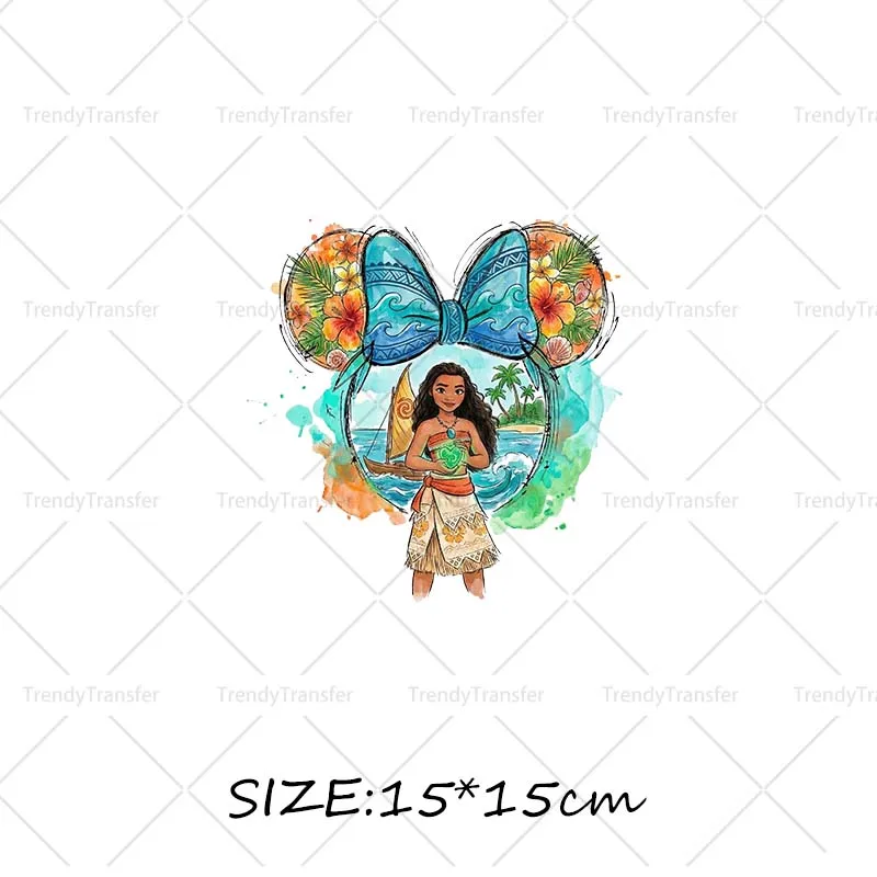 Muis Hoofd Prinses strijktransfers voor kleding, hittepers stickers, thermische patches op T-shirts