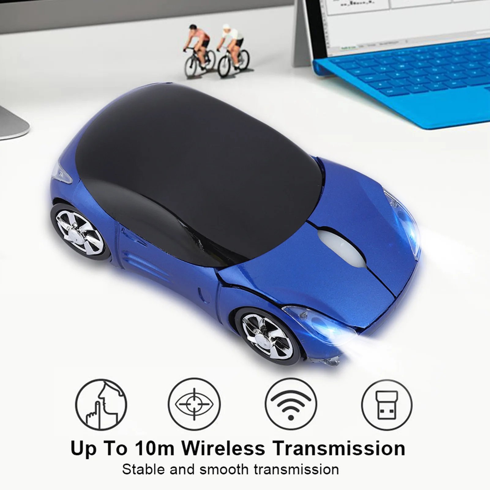Mouse óptico sem fio 2.4G, 1600dpi, para mac/me/windows, pc/tablet, jogos, escritório, mouse óptico portátil, mouse sem fio