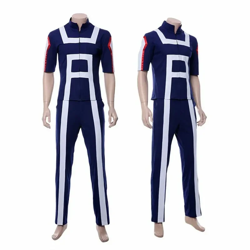 My foreAcademia Cosplay Costume pour hommes et femmes, Boku No foreMen, Uniforme scolaire, Gym, Tshirt imbibé, Pantalon, Midoriya Izuku, Tpistolet oki, Shouto