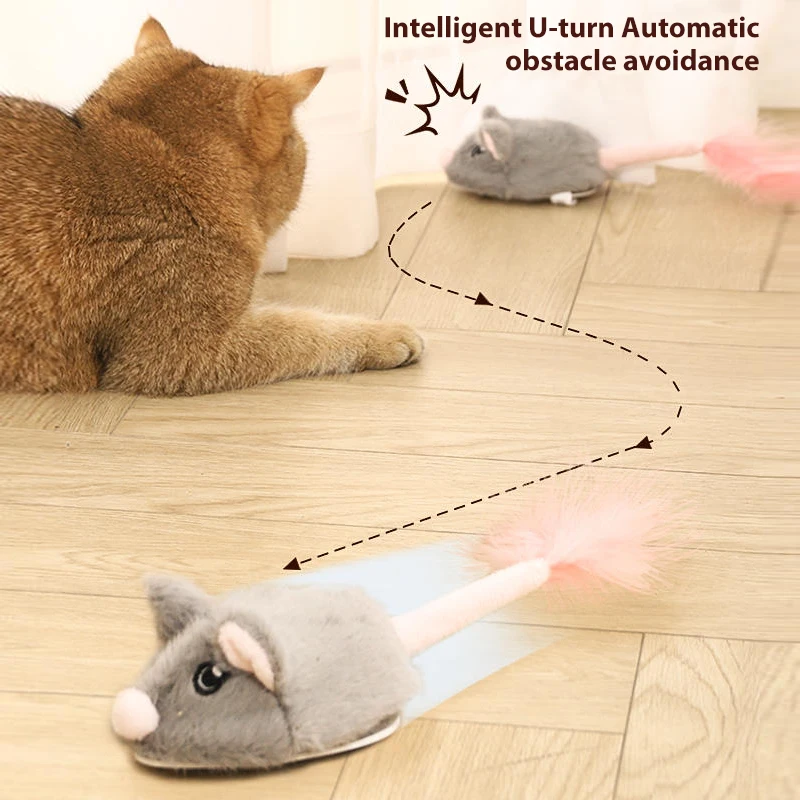 Interactive Cat Toy Automatic Electric Cat Toys Moving Mouse Mice Kitten Self-Playing Dogs Playing Training  Pet Supplies