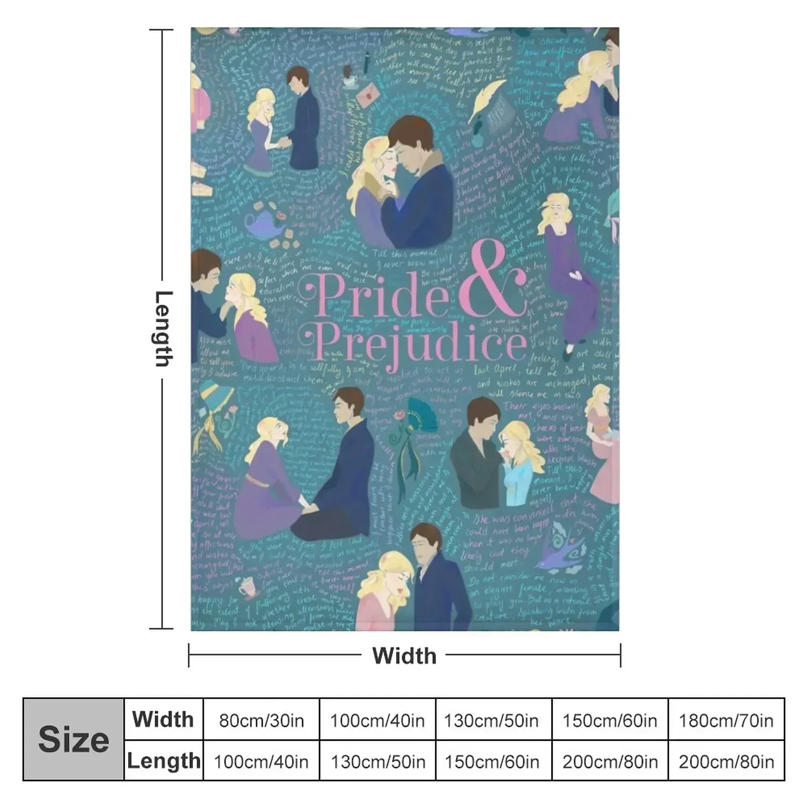 Pride and Prejudice Throw Blanket For Sofa Thin Hairys Blankets