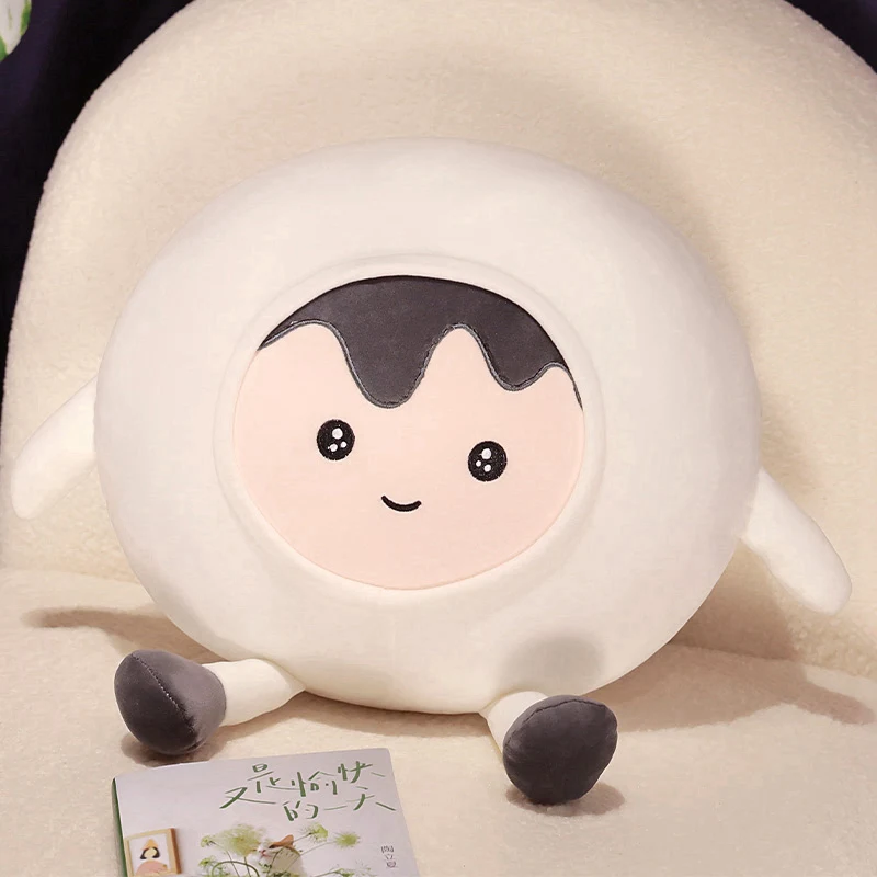 Kawaii Food Plush Toy Cartoon Happy Dumplings Black Tangyuan Brown Tangyuan Plush Toy Pendant Pillow Decoration