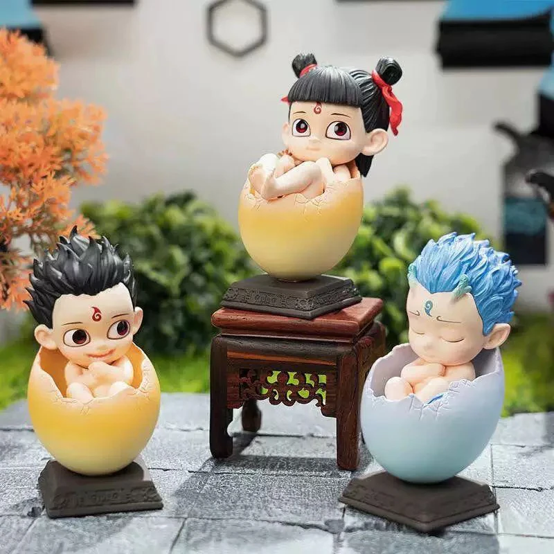 Nezha 2 ovo pet caixa cega diabo criança no mundo série ao bing anime figuras boneca crianças brinquedos caixa misteriosa mesa caixa surpresa
