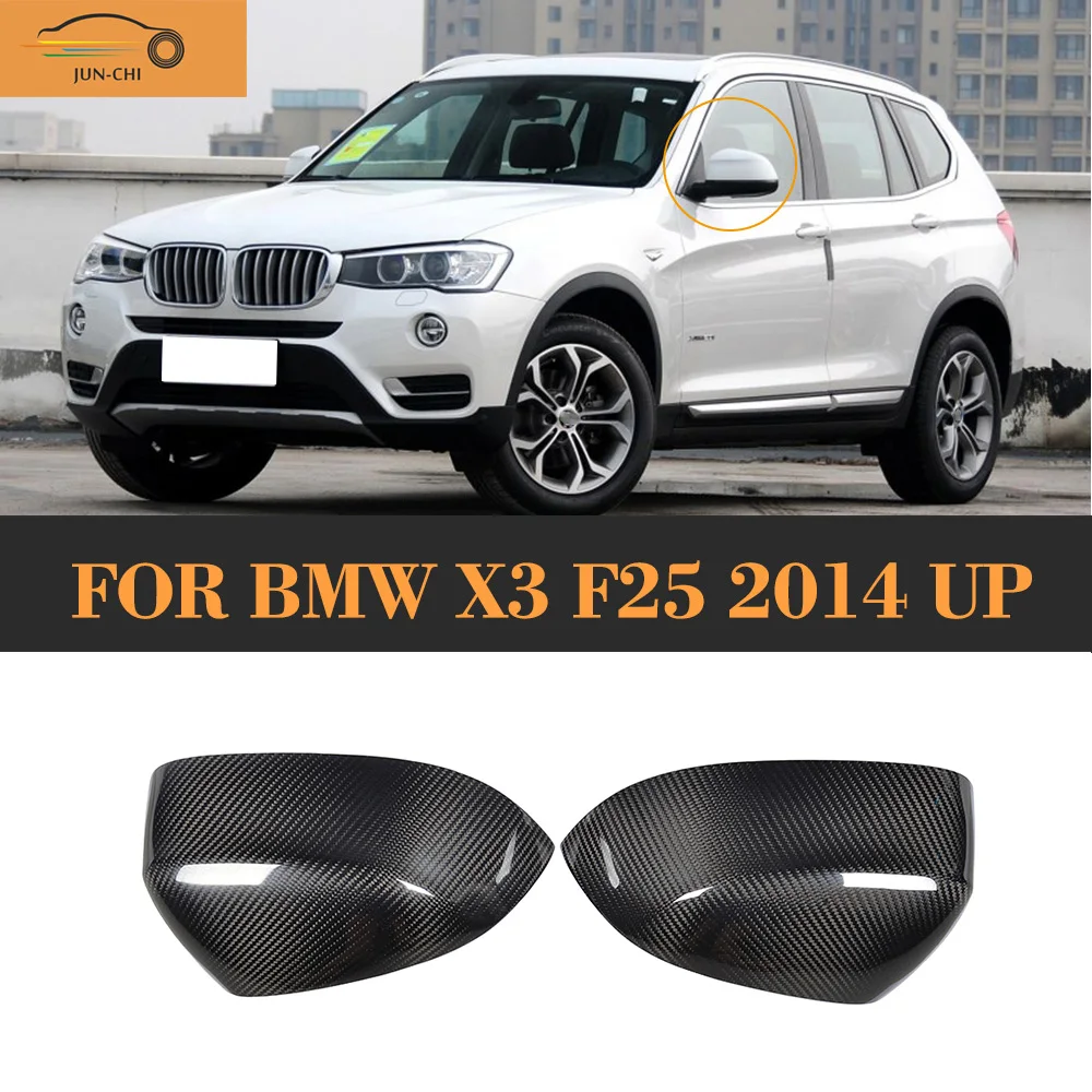 Carbon Fiber Car Back View Mirror Covers Rear View Wing Mirror Shield For BMW X3 F25 Standard 2014 2015 2016 Non M