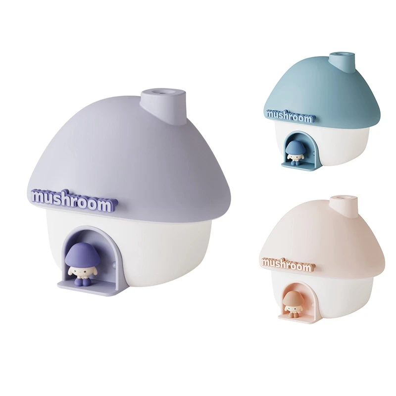 300Ml Capacity Water Tank Mushroom House Humidifier Night Light Air Humidifier For Home Office