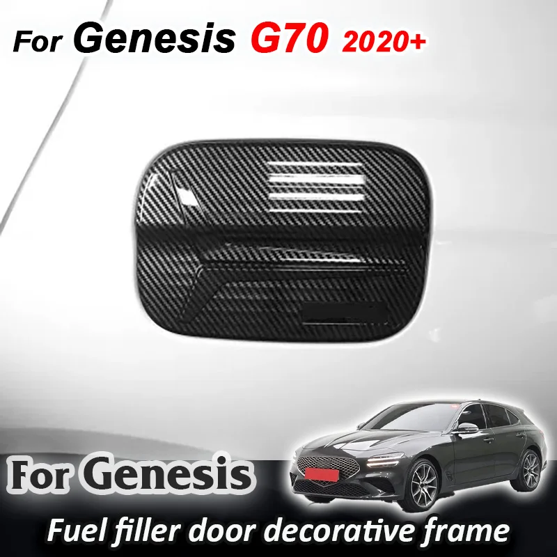 

For Genesis G70 I 2021 2022 2024 2025 2026 Car Fuel Door Frame Decorative cover panel stickers Exterior Decoration Accessories