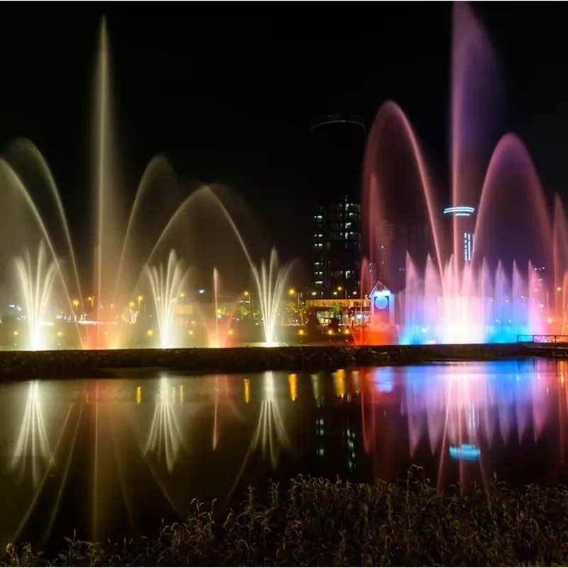 for Outdoor Music Fountain RGB LED Dancing Water Feature Garden Decoration Light Show Tourism Promotion Landscape Design