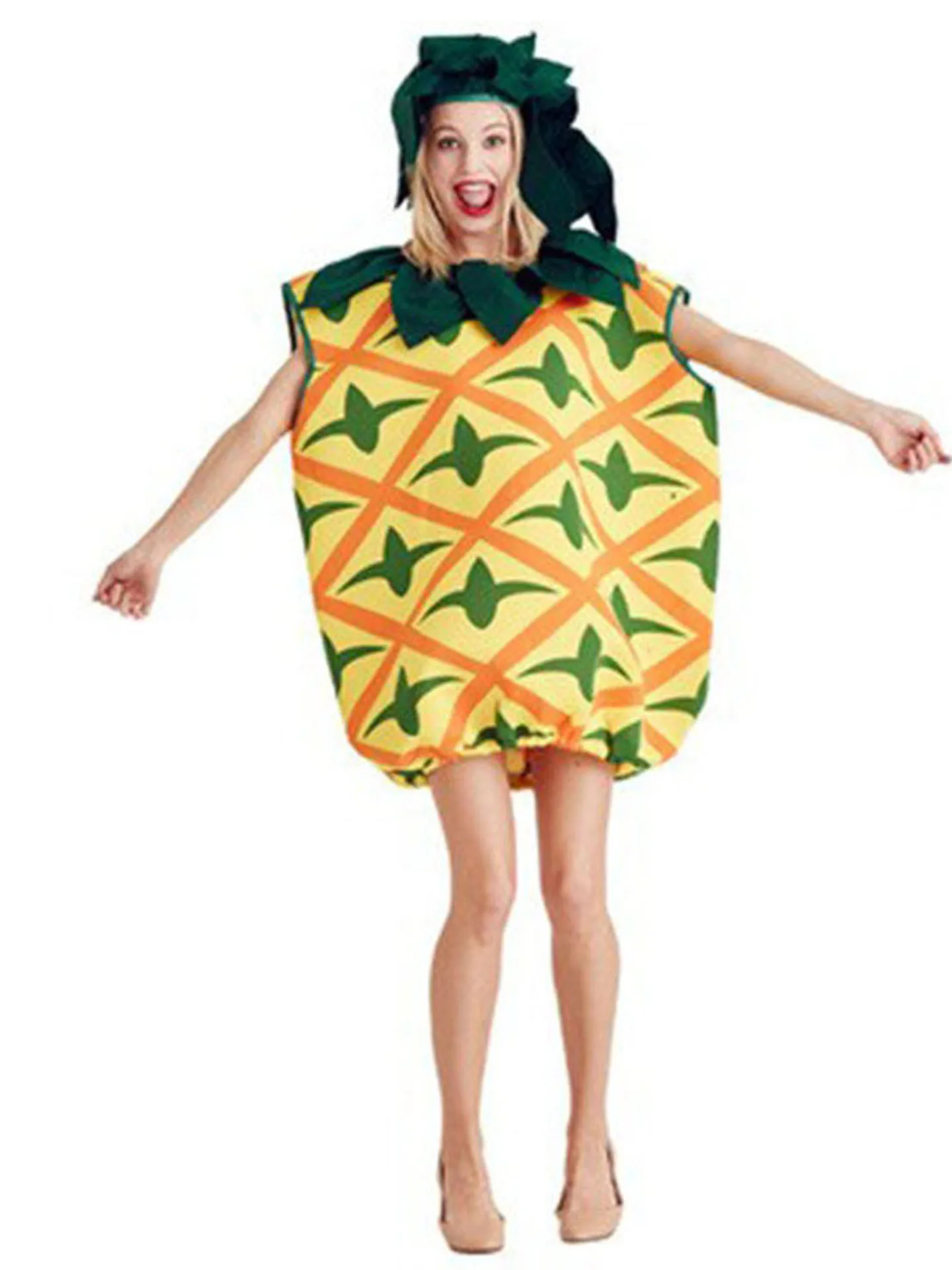 Halloween Costume Fruit Party Stage Performance Polyester Gown Watermelon Pineapple Tomato Orange Banana Costume view 3