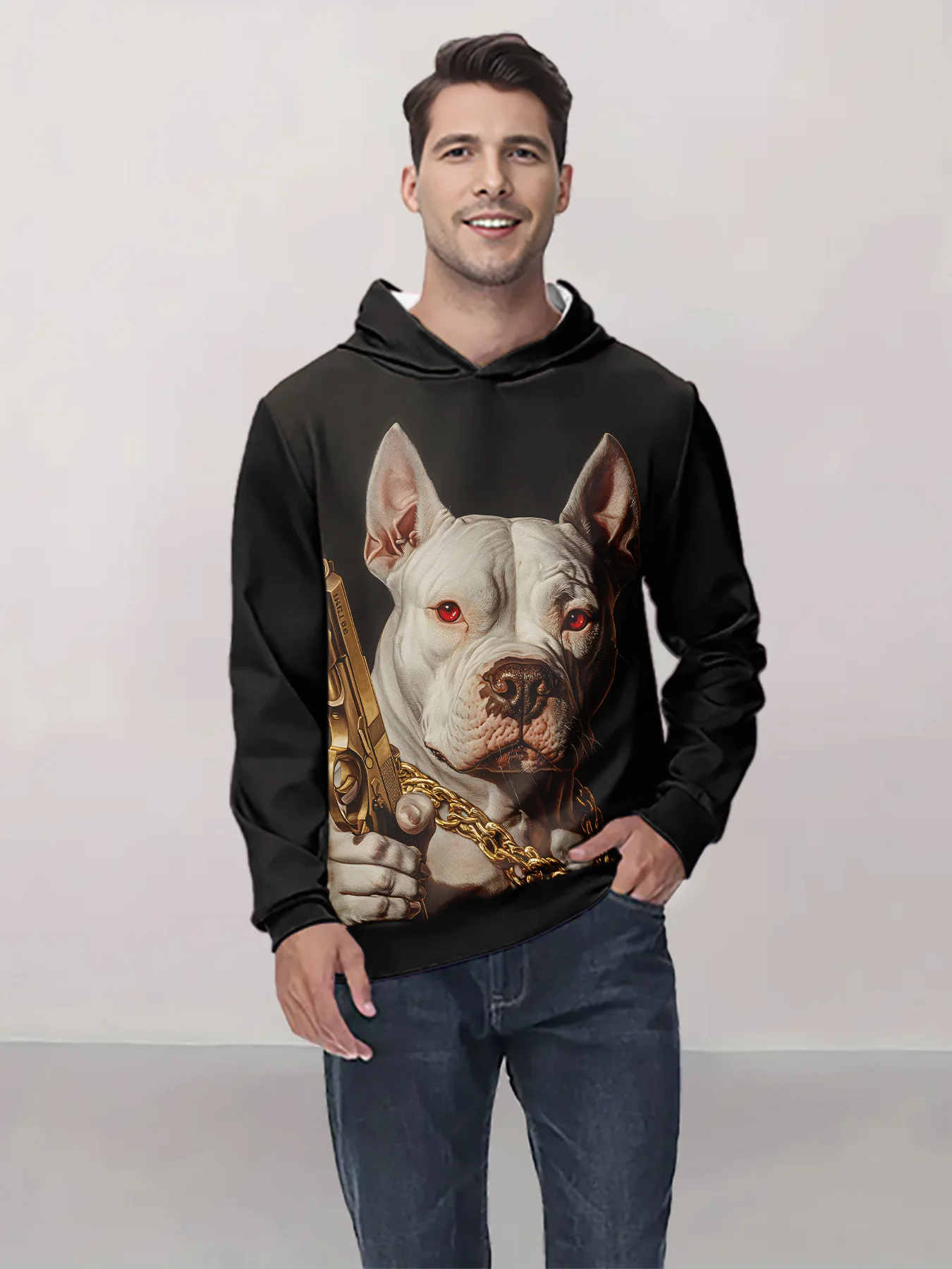 بلوزات رجالية عصرية مضحكة ثلاثية الأبعاد مطبوعة بلوفرات غير رسمية بلوزات عصرية للخريف والشتاء ملابس ركوب الدراجات موضة الاتجاه جلطة