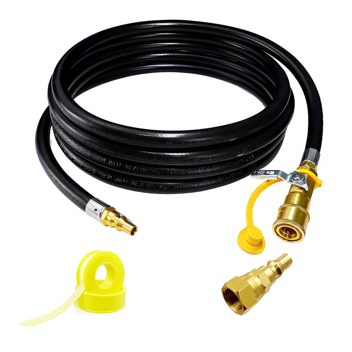 

12 Ft Quick Connect Propane Hose for Rv to Grill, with 1/4 Inch Quick Key Connect Plug X 3/8 Inch Female Flare