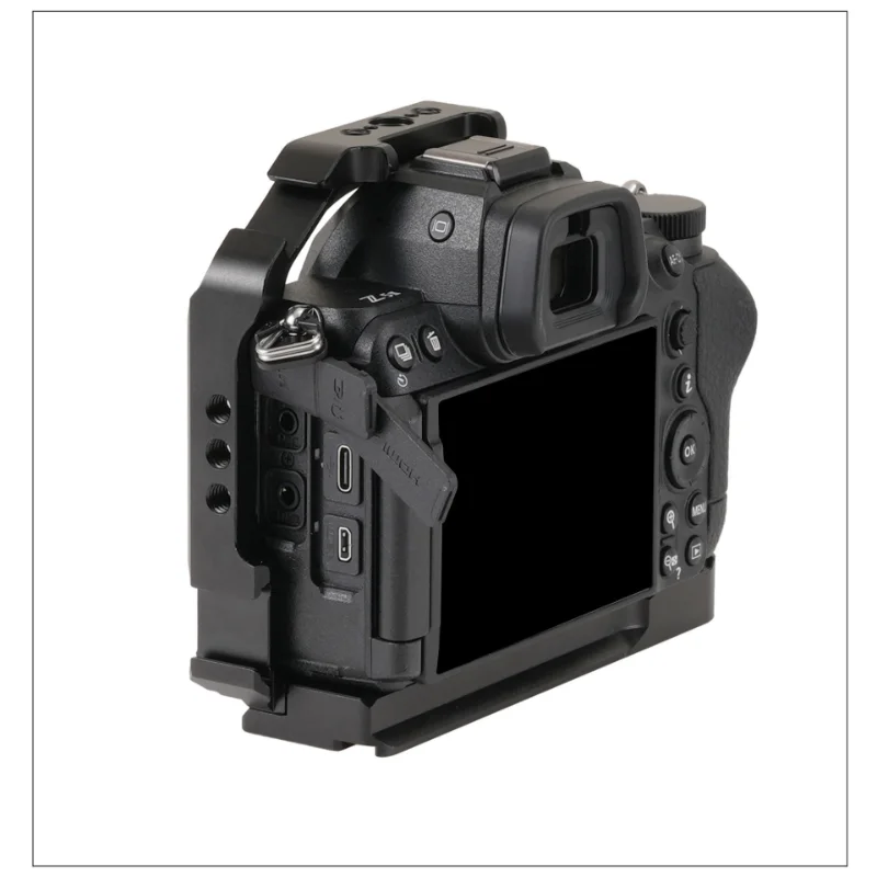 

N05R JLwin Z5II Camera Cage for Nikon Z5 II Camera with Wooden Side Handle Expandable Frame Enhanced Stability