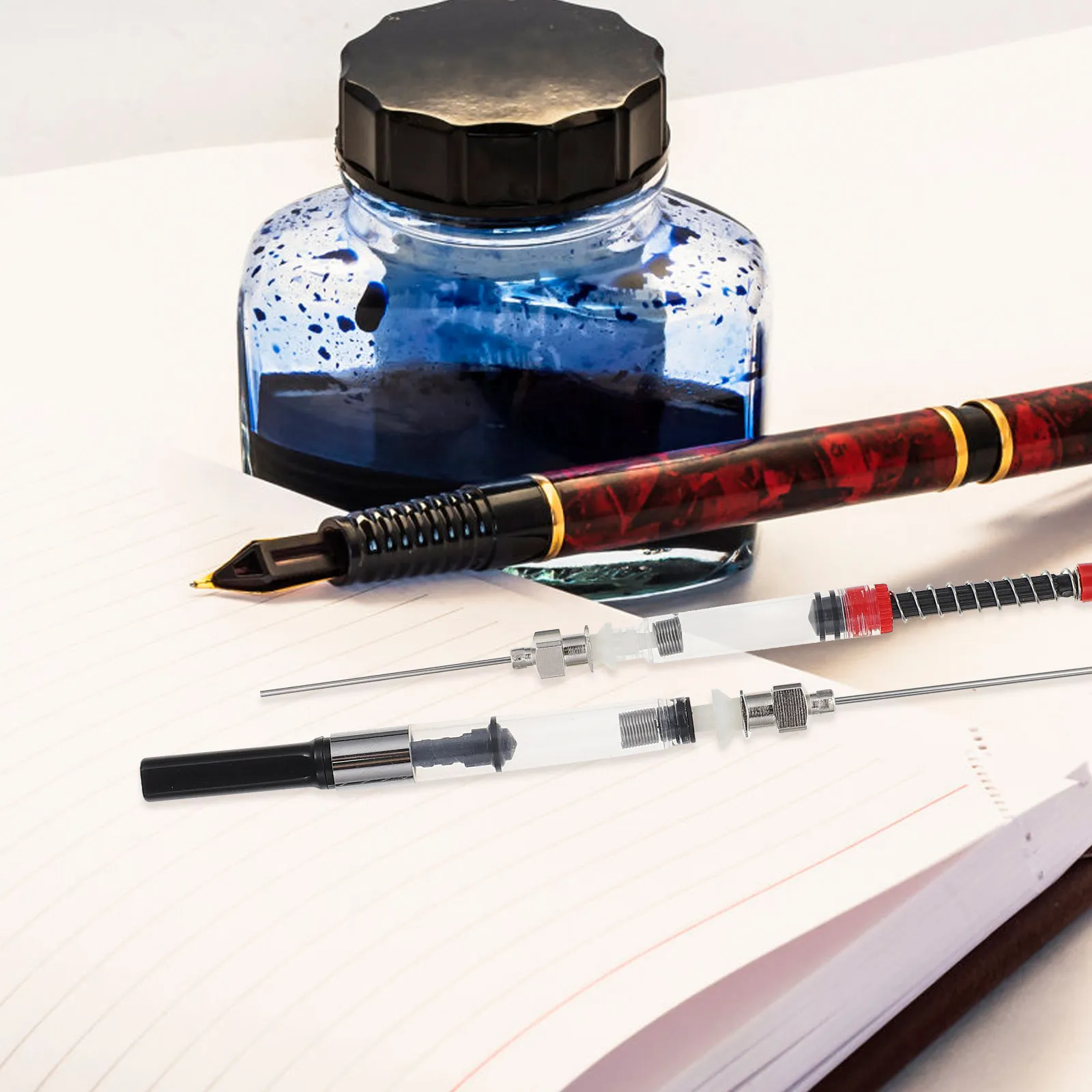 

6Pcs Fountain Pen Ink Refiller Tools Easy Install Reusable Ink Absorbing Tube Pen Accessories for Daily Writing